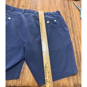 Peter Millar  Performance Golf  Shorts Size 36 Navy Blue Pockets Classic